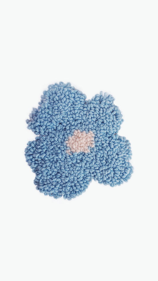 SOFT BLUE FLOWER PUNCH COASTER